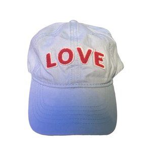 Light Blue And Red LOVE Hat ONE SIZE FITS MOST(OSFM)
